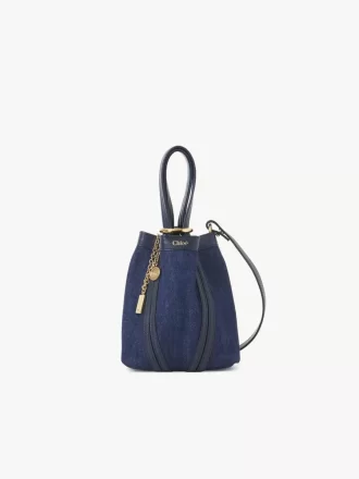 Liten Chloé Spin tote-väska i denim Liten Chloé Spin tote-väska i denim