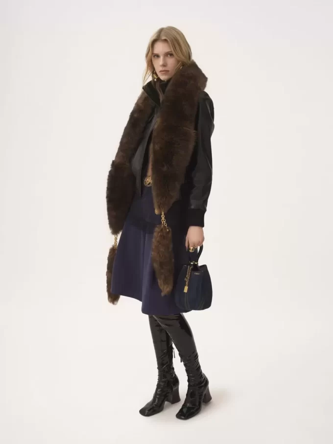 Liten Chloé Spin tote-väska i denim Liten Chloé Spin tote-väska i denim