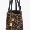 Liten Chloé Spin tote-väska i leopardmönstrat fårskinn Liten Chloé Spin tote-väska i leopardmönstrat fårskinn