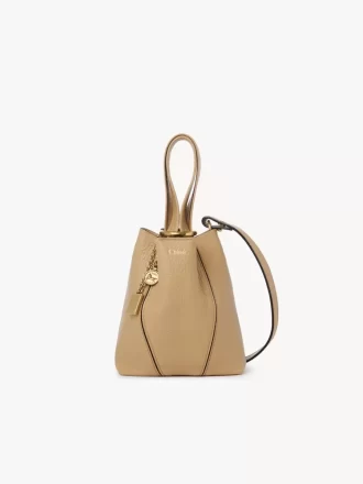 Liten Chloé Spin-väska i narvat läder Liten Chloé Spin-väska i narvat läder