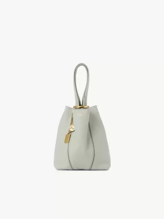 Liten Chloé Spin-väska i narvat läder Liten Chloé Spin-väska i narvat läder