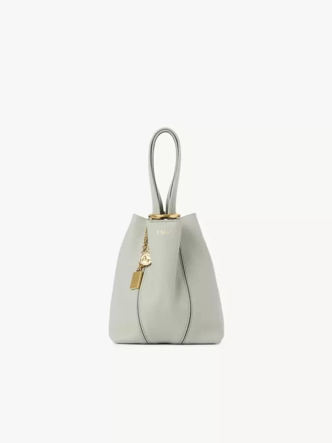 Liten Chloé Spin-väska i narvat läder Liten Chloé Spin-väska i narvat läder