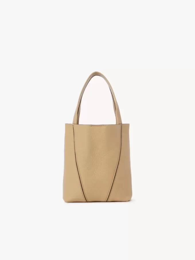 Liten Chloé Spin-väska i narvat läder Liten Chloé Spin-väska i narvat läder