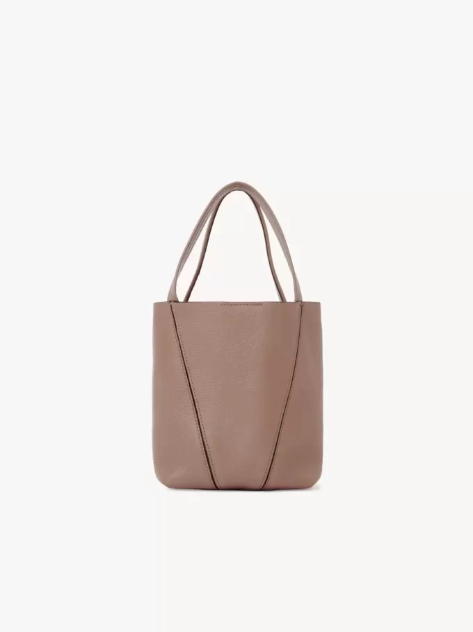 Liten Chloé Spin-väska i narvat läder Liten Chloé Spin-väska i narvat läder