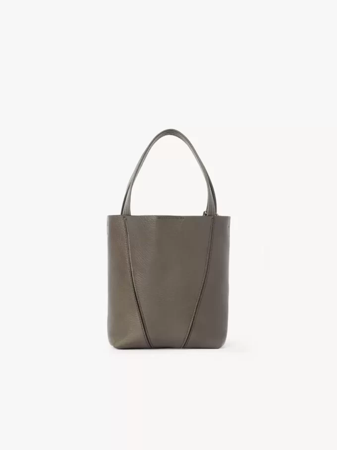 Liten Chloé Spin-väska i narvat läder Liten Chloé Spin-väska i narvat läder