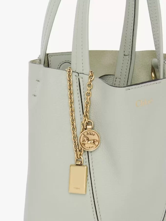 Liten Chloé Spin-väska i narvat läder Liten Chloé Spin-väska i narvat läder