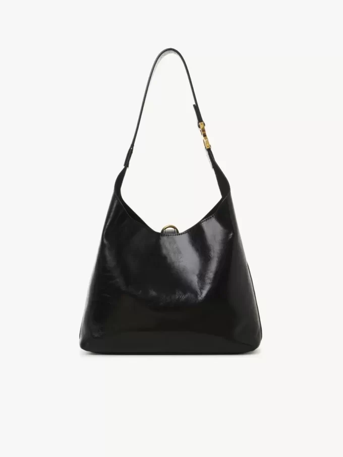 Liten Marcie hobo-väska i glansigt läder Liten Marcie hobo-väska i glansigt läder