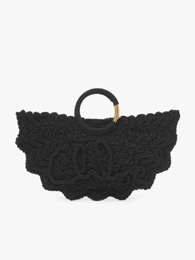 Liten virkad tote-väska med armband, Paravent Liten virkad tote-väska med armband, Paravent