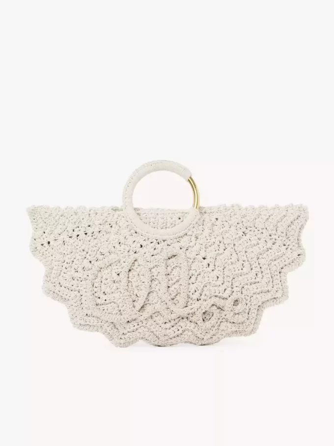 Liten virkad tote-väska med armband, Paravent Liten virkad tote-väska med armband, Paravent