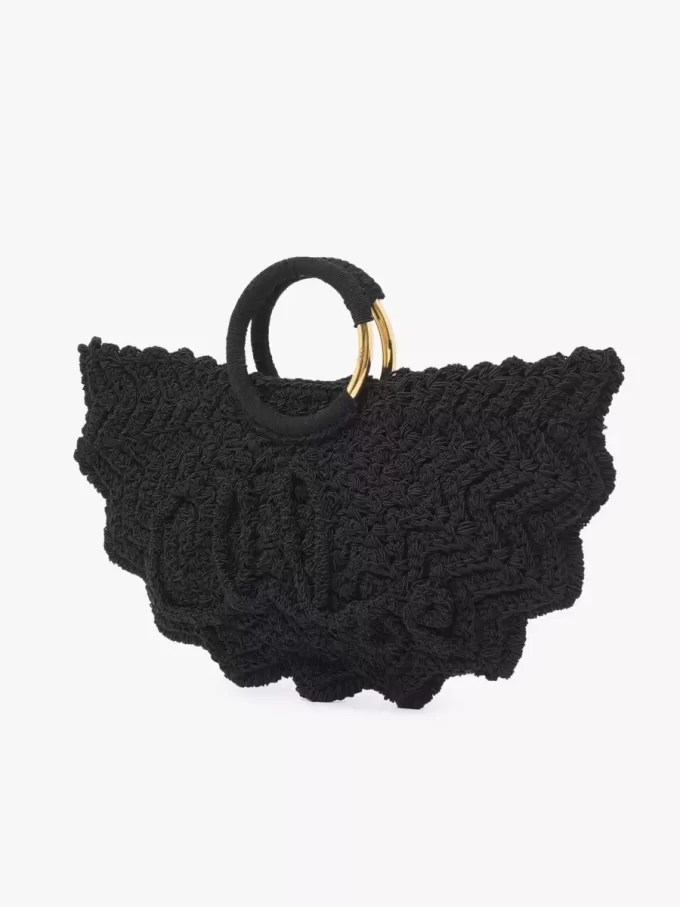 Liten virkad tote-väska med armband, Paravent Liten virkad tote-väska med armband, Paravent