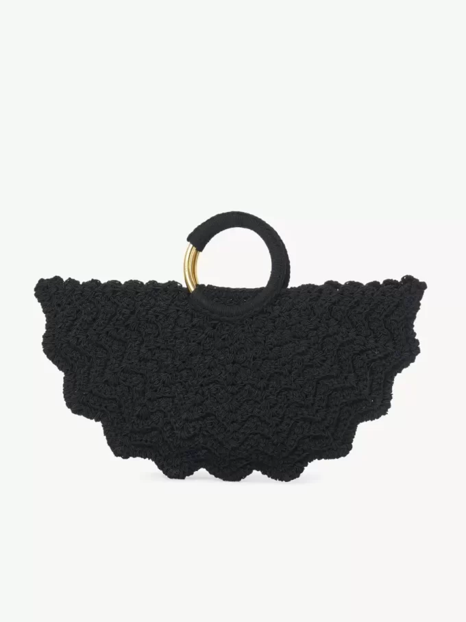 Liten virkad tote-väska med armband, Paravent Liten virkad tote-väska med armband, Paravent