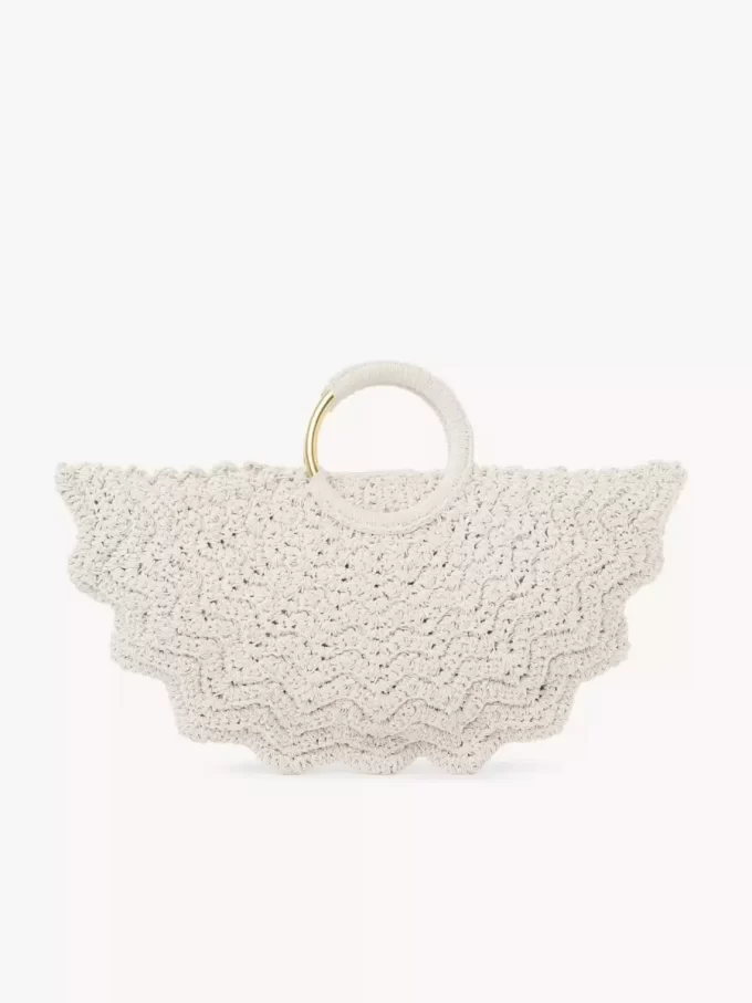 Liten virkad tote-väska med armband, Paravent Liten virkad tote-väska med armband, Paravent