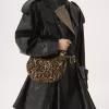 Mini Armband Hobo-väska i leopardmönstrat fårskinn Mini Armband Hobo-väska i leopardmönstrat fårskinn