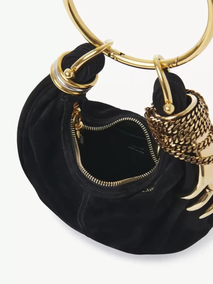 Mini Armband Hobo-väska i mocka Mini Armband Hobo-väska i mocka
