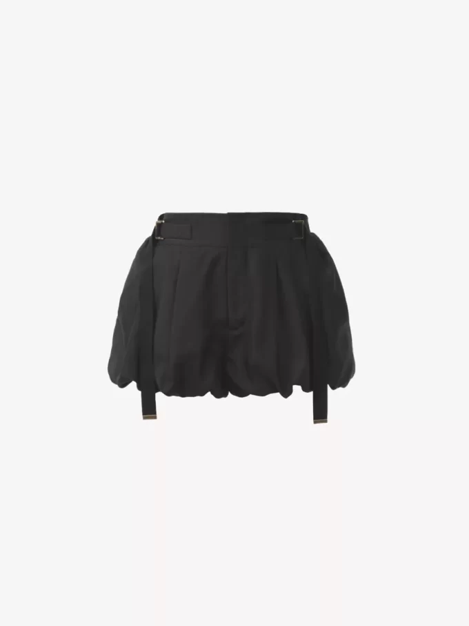 Mini-bloomershorts i tvättad sidenhabotai Mini-bloomershorts i tvättad sidenhabotai