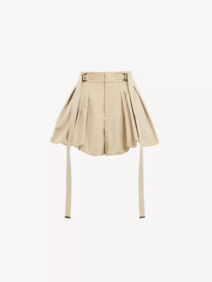 Miniballongshorts i bomullsgabardin Miniballongshorts i bomullsgabardin
