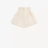 Minishorts med hög midja i bomullscanvas Minishorts med hög midja i bomullscanvas