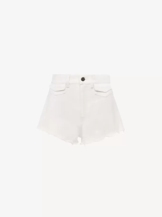 Minishorts med hög midja i denim Minishorts med hög midja i denim