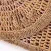 Platt sommarväska med bananmönster och rem i raffia Platt sommarväska med bananmönster och rem i raffia