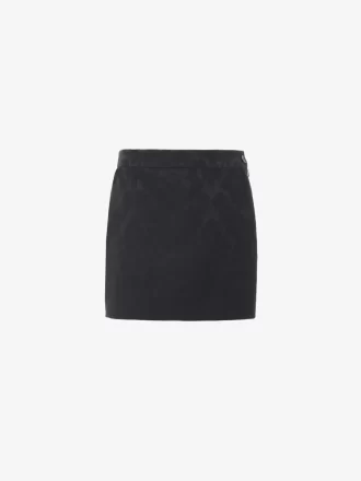 Rak minikjol i ullblandad jacquard Rak minikjol i ullblandad jacquard