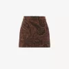 Rak minikjol i vävd jacquard Rak minikjol i vävd jacquard