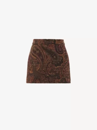 Rak minikjol i vävd jacquard Rak minikjol i vävd jacquard