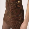 Rak minikjol i vävd jacquard Rak minikjol i vävd jacquard
