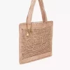 Sommarväska med bananmotiv i raffia Sommarväska med bananmotiv i raffia