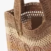 Sommarväska med bananmotiv i raffia Sommarväska med bananmotiv i raffia