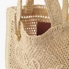 Sommarväska med bananmotiv i raffia Sommarväska med bananmotiv i raffia