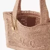 Sommarväska med bananmotiv i raffia Sommarväska med bananmotiv i raffia
