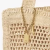 Sommarväska med bananmotiv i raffia Sommarväska med bananmotiv i raffia