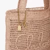 Sommarväska med bananmotiv i raffia Sommarväska med bananmotiv i raffia
