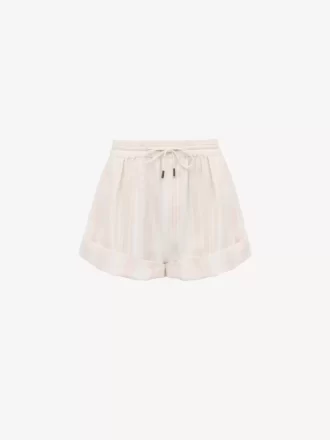 Uppvikbara shorts i bomull med dragsko Uppvikbara shorts i bomull med dragsko