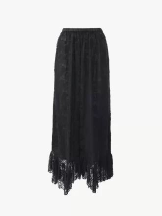 Volangkjol i blommig spetsjacquard Volangkjol i blommig spetsjacquard