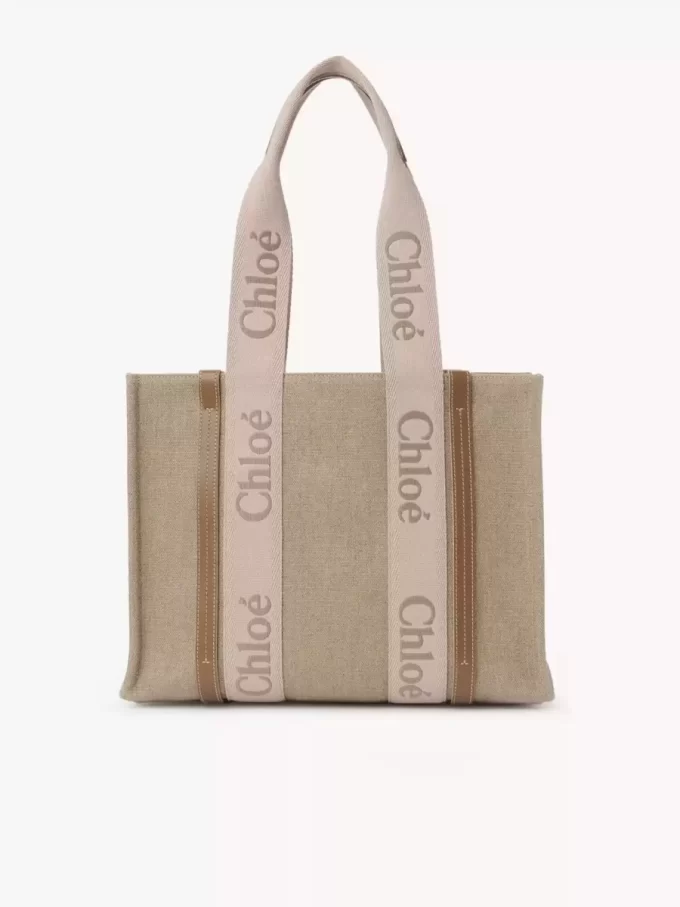 Woody tote-väska i linne Woody tote-väska i linne