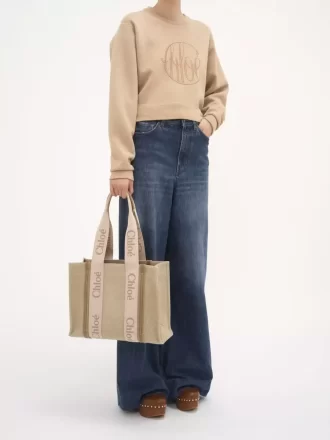 Woody tote-väska i linne Woody tote-väska i linne