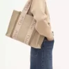 Woody tote-väska i linne Woody tote-väska i linne
