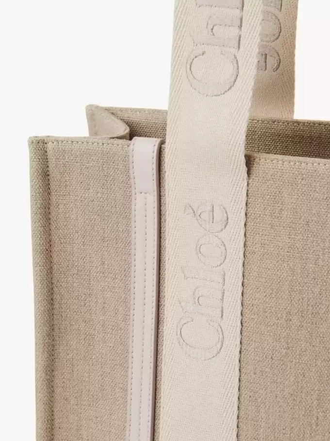 Woody tote-väska i linne Woody tote-väska i linne