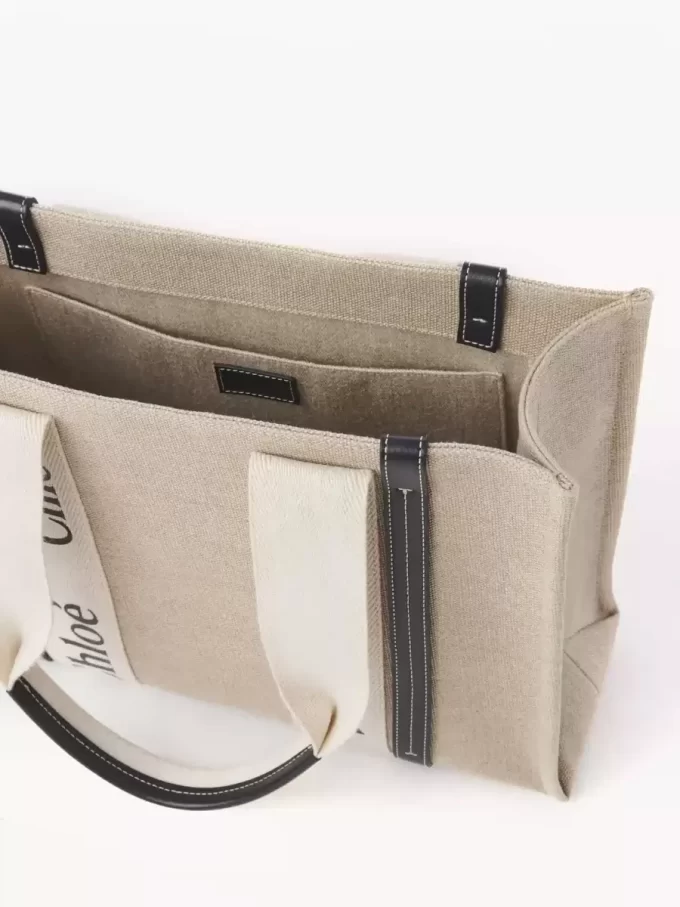 Woody tote-väska i linne Woody tote-väska i linne