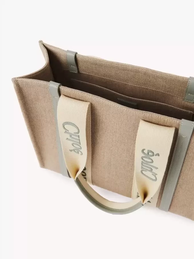 Woody tote-väska i linne Woody tote-väska i linne
