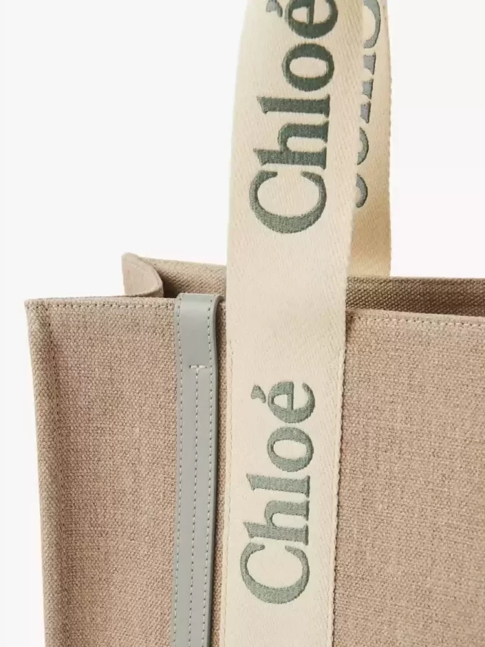Woody tote-väska i linne Woody tote-väska i linne